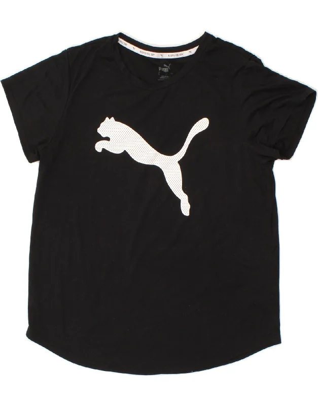 Modern City PUMA Womens Graphic T-Shirt Top UK 16 Large Black Polyester