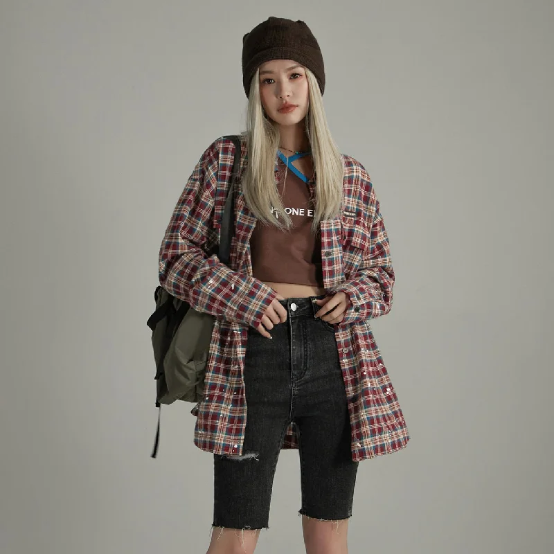 Check Loose-Fit Flannel Shirt