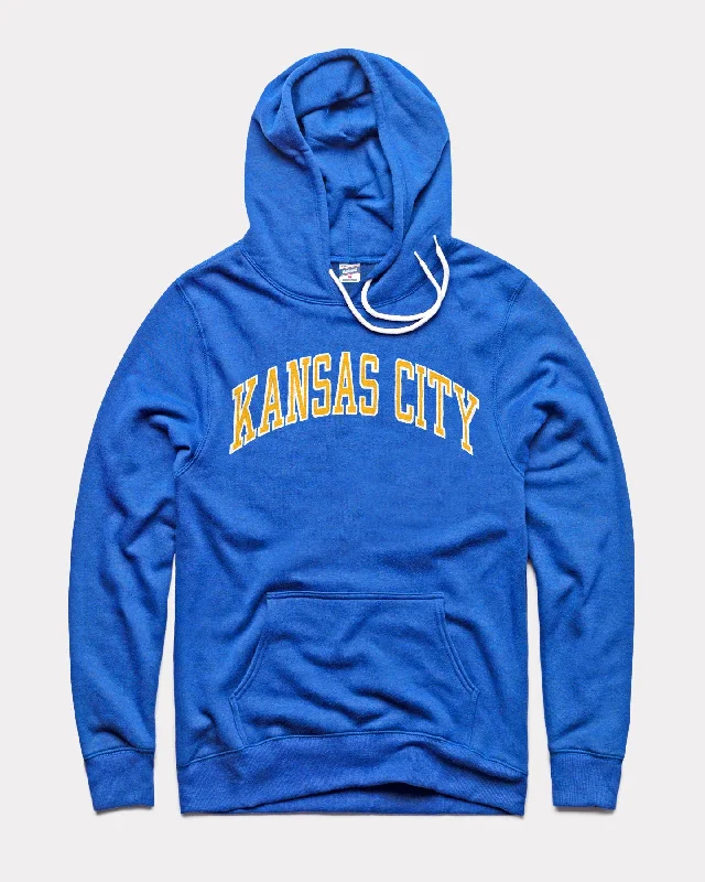 Light And Breathable Royal Blue & Yellow Kansas City Arch Hoodie