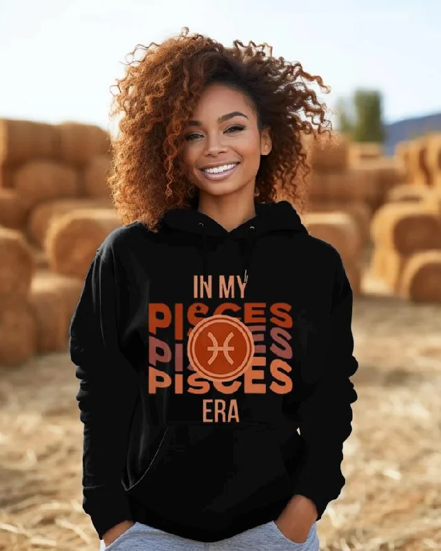 Classic Series Pisces Vibes Letter Long-sleeved Hoodie