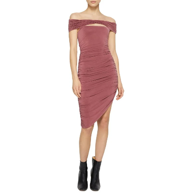 Elegant Temperament Jonathan Simkhai Womens Divya Slinky Rouched Mini Dress