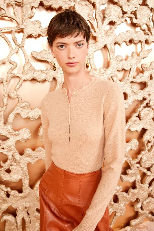 Unique Design Ulla Johnson Reese Top in Camel