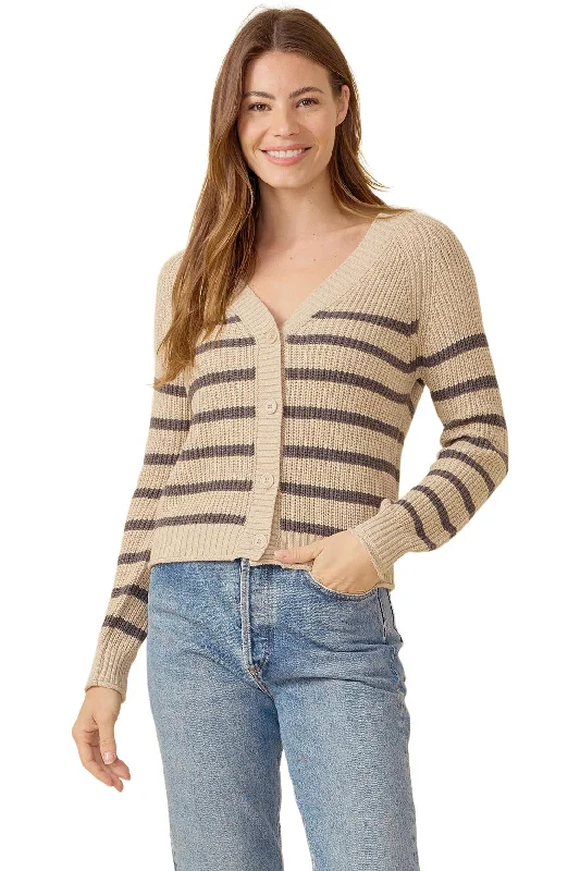 Classic Series One Grey Day Raleigh Cardigan in Charcoal Combo