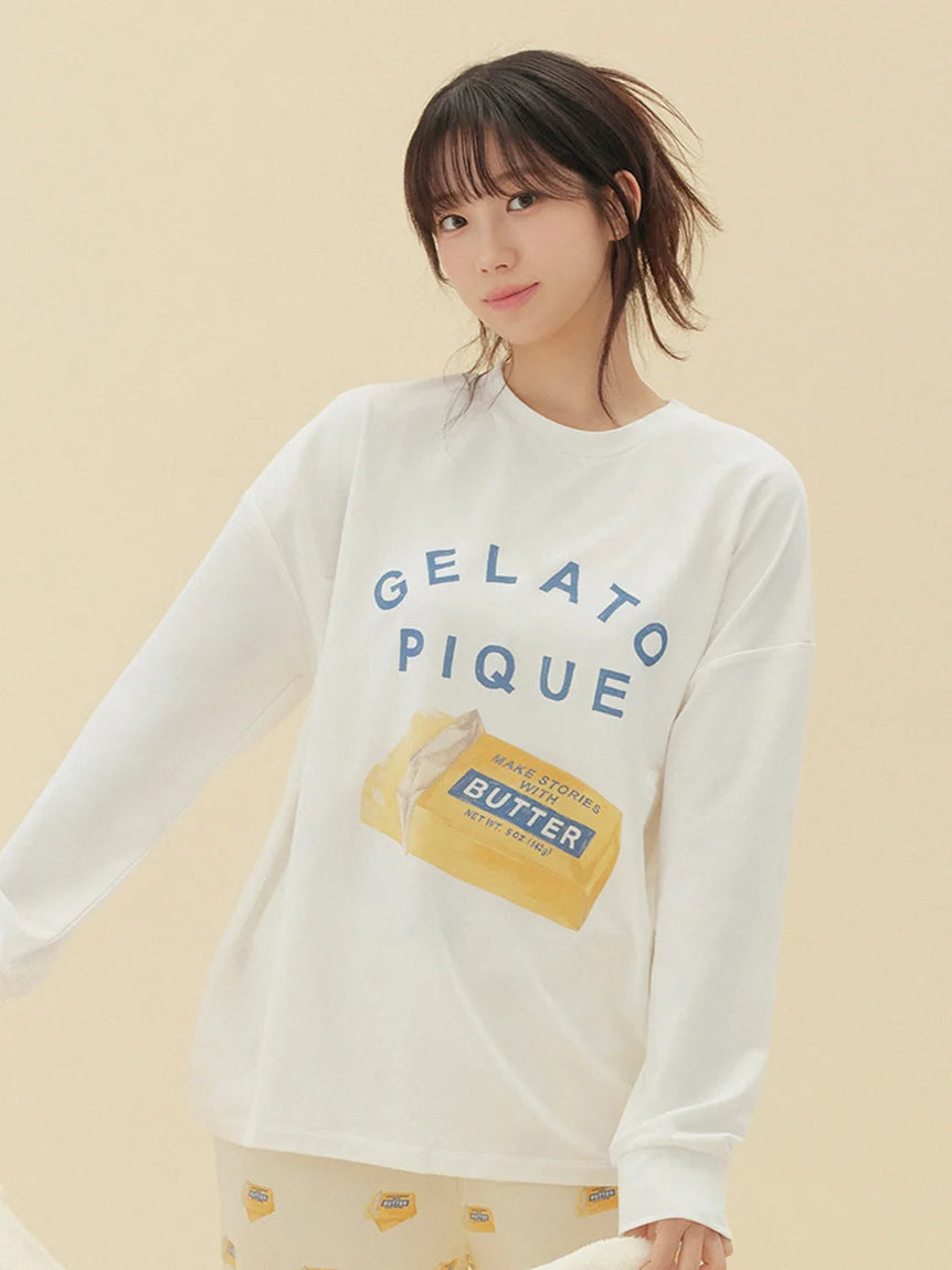 BUTTER/PIE Long Sleeve Lounge Top