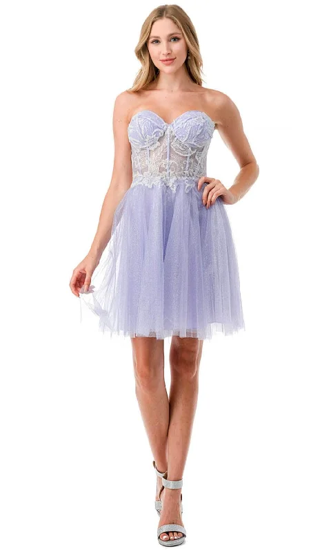 Warm And Comfortable Aspeed Design S2745B - Embroidered Strapless Cocktail Dress