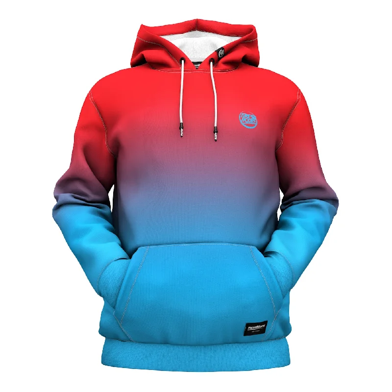 Elegant And Simple Red Blue Hoodie