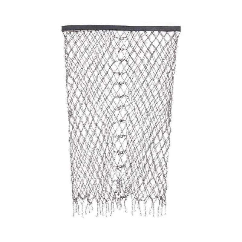 Exquisite Fabrics Metallic Belted Chain Skirt