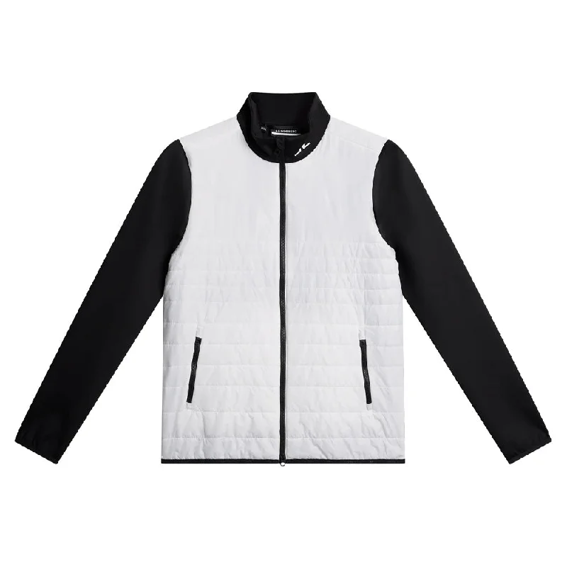 Simple Solid Color J.Lindeberg Martina Quilt Hybrid Golf Jacket White - 24 Women