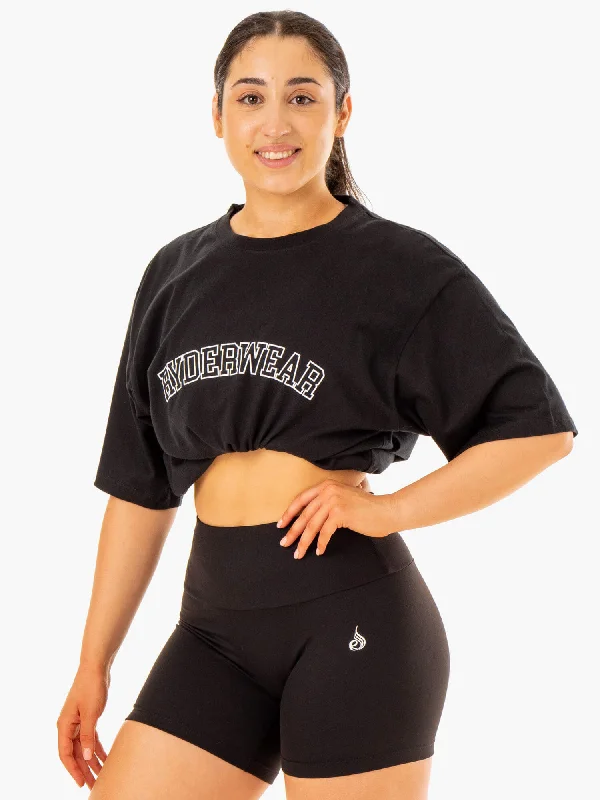 Spiritual Vitality Oversized T-Shirt - Black