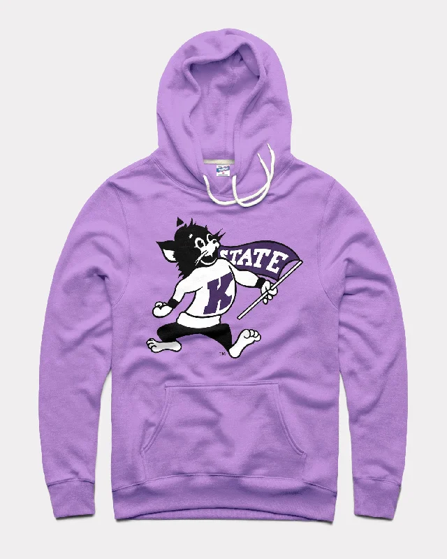 Simple Style K-State Wildcats Logo Lavender Hoodie