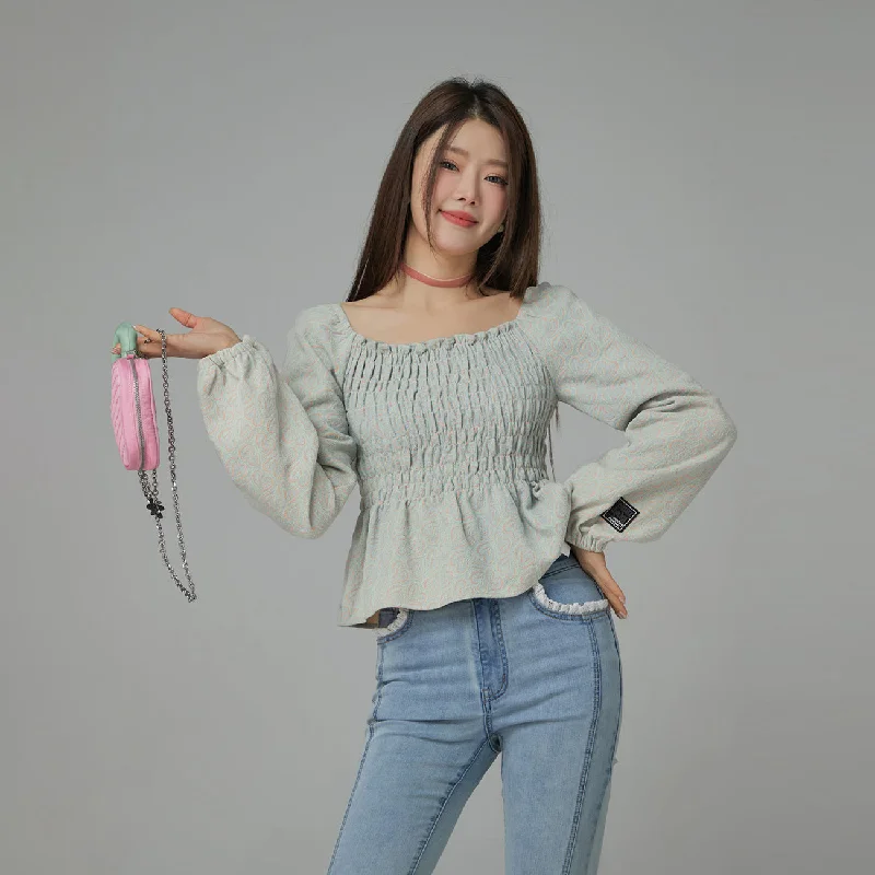 Nightclub Style Soft Voice Off-The-Shoulder Blouse