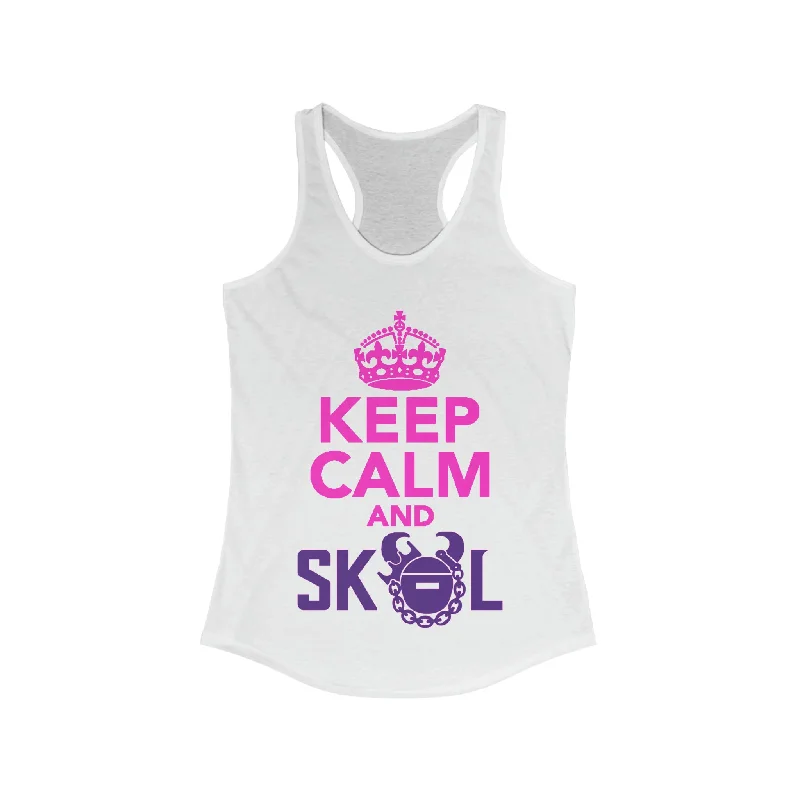 Elegant And Casual Ladies Ideal Racerback Tank - Keep Calm