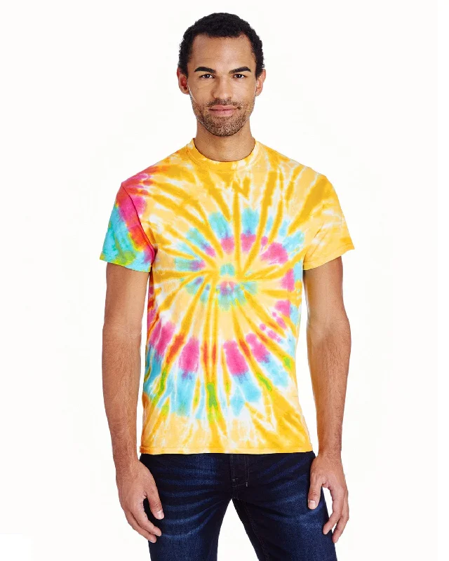 French Style Tie-Dye 100% Cotton Tie-Dyed T-Shirt | Aurora