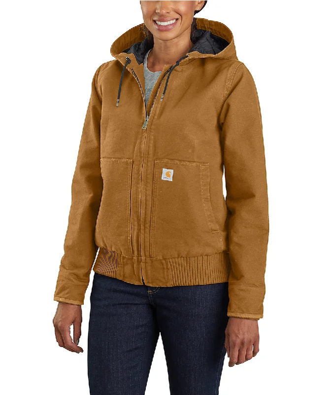 Comfortable Design Carhartt Women's Washed Duck Insulated Active Jacket - Carhartt Brown