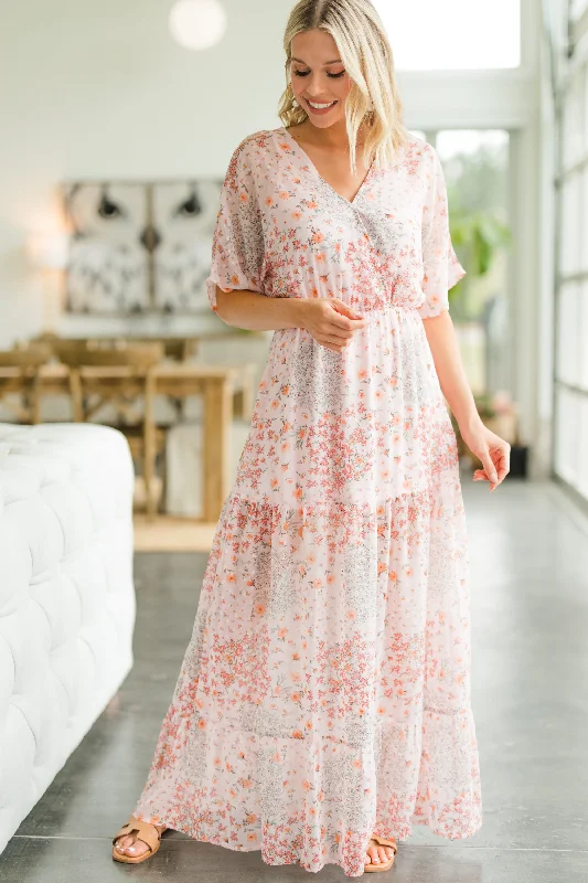 It's Your Time Blush Pink Floral Maxi Dress