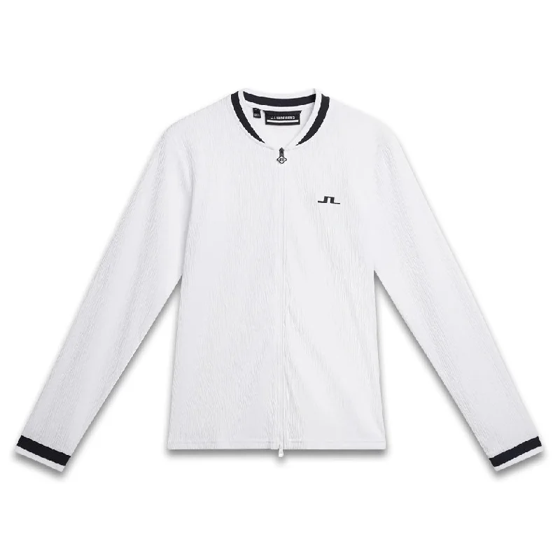 Fashion Style J.Lindeberg Leonor Mid Layer Golf Jacket White - SS24 Women