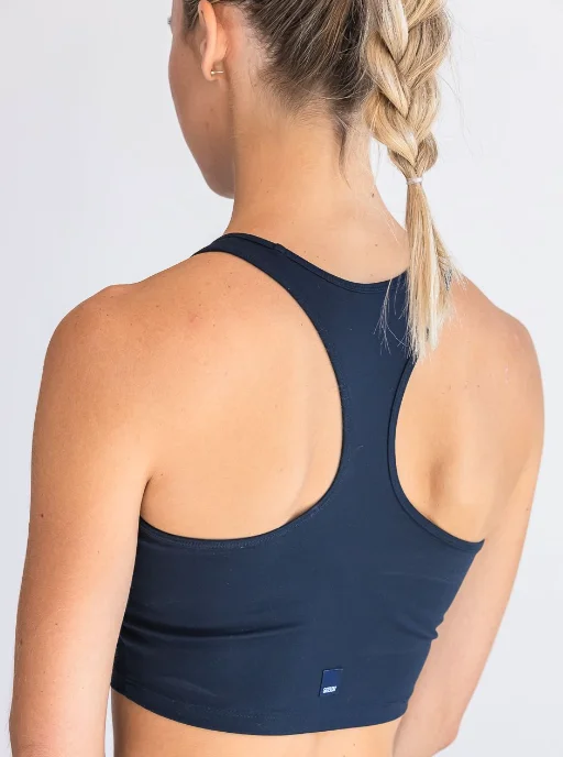 V Neck Bra Top - Midnight