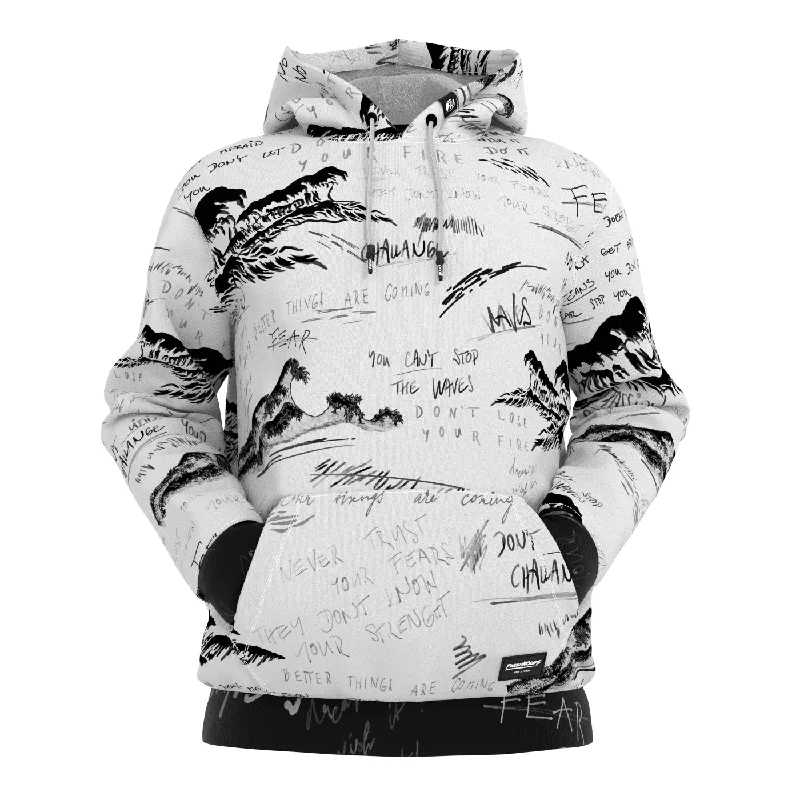 Youthful Sketch Waves Hoodie