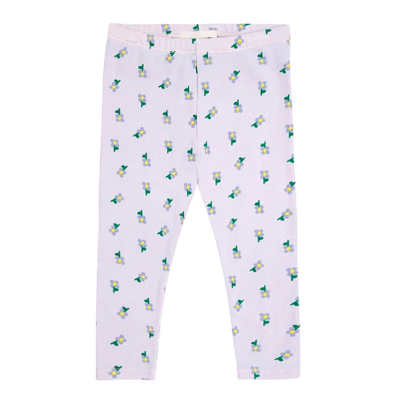 Pansy Flower AOP Baby Leggings by Bobo Choses