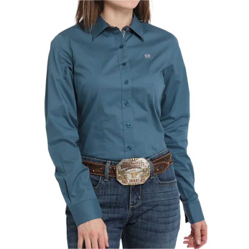 New Products Cinch Women's Teal Button Down