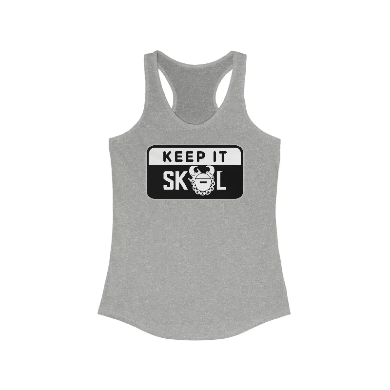 Classic Ladies Ideal Racerback Tank - Keep it Simple (Framed)