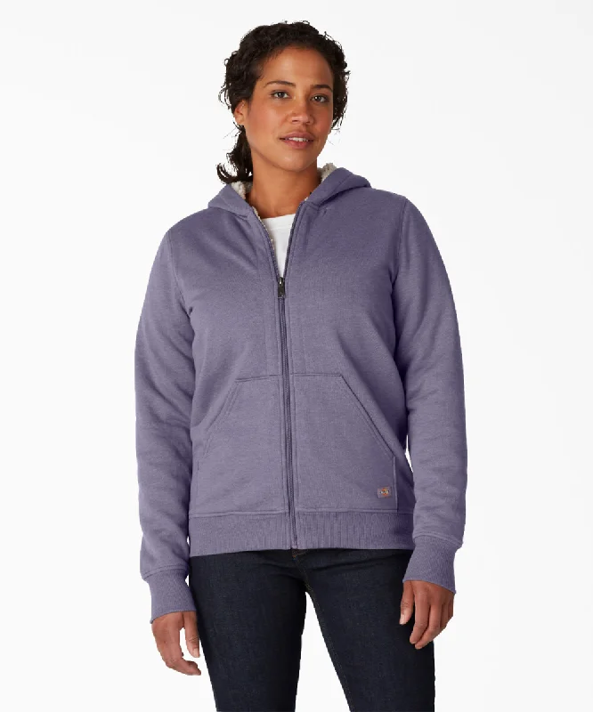 Dickies Women's Fleece Lined Hooded Sweatshirt - Blue Violet