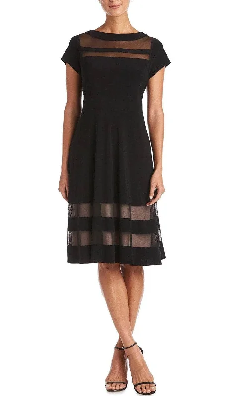 Fresh And Natural R&M Richards 7771 - Sheer Illusion Midi Dress