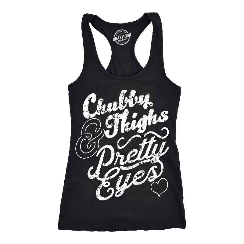 Casual And Comfortable Chubby Thighs And Pretty Eyes Women's Tank Top