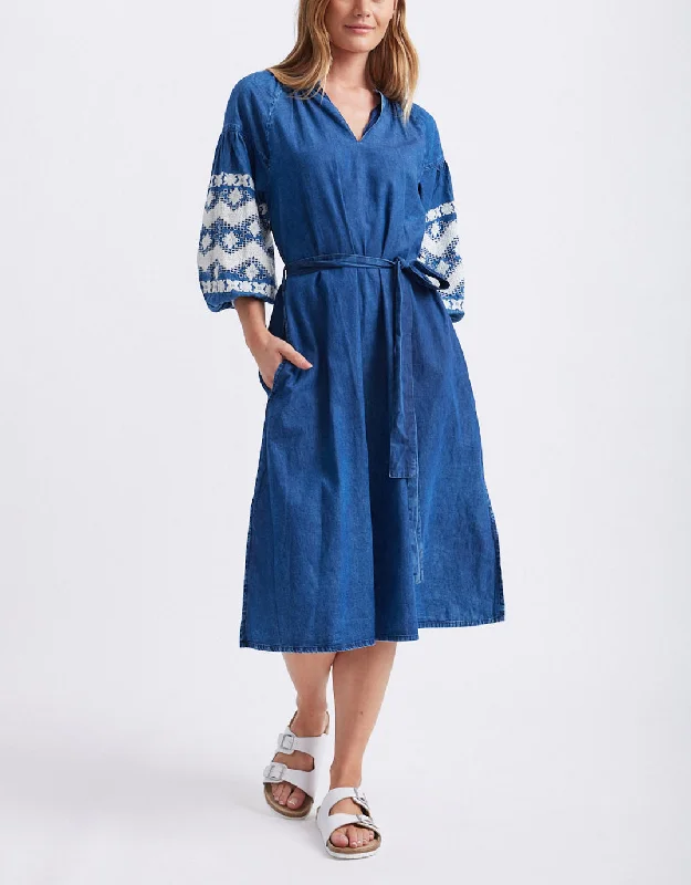 Design Perception Amara Denim Dress - Dark Denim