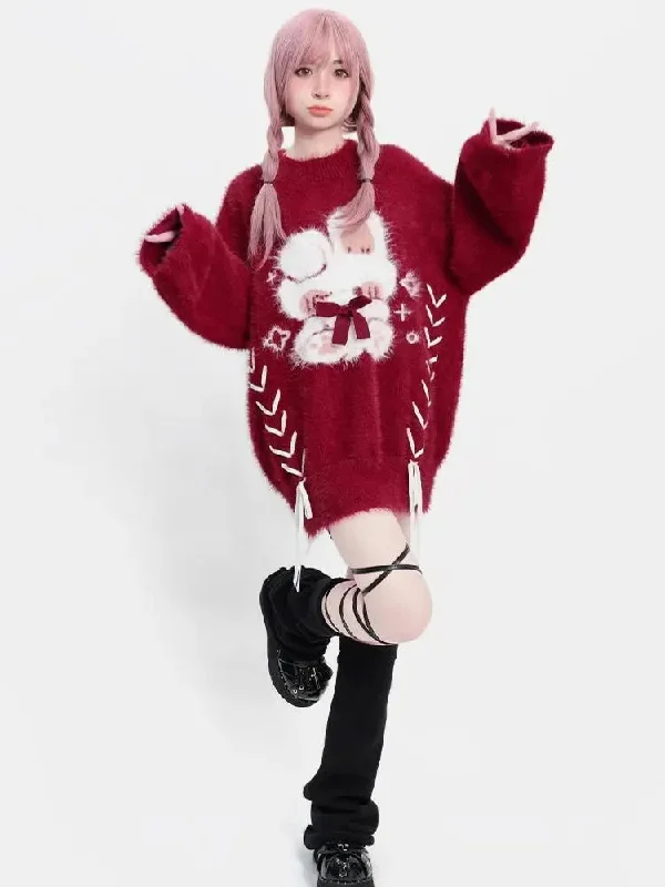 Sexy Fun Rabbit Fluffy Xmas Sweater