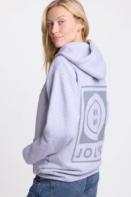 Raine Hoodie - Heather Grey Button