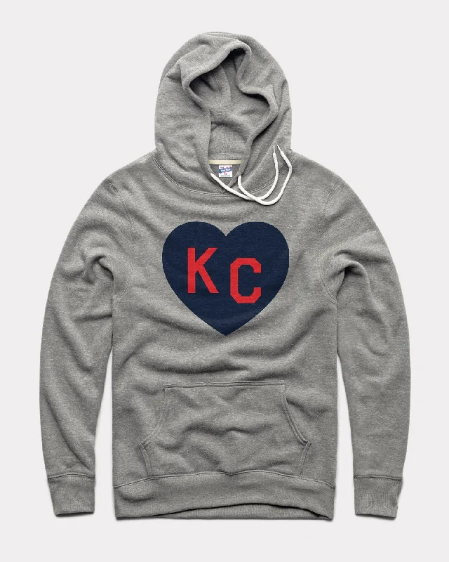 Versatile Items Vintage Grey KC Heart Hoodie