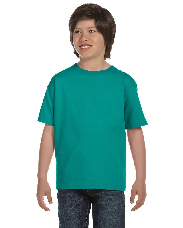 Embroidered Letters Gildan Youth DryBlend 50/50 T-Shirt | Jade Dome