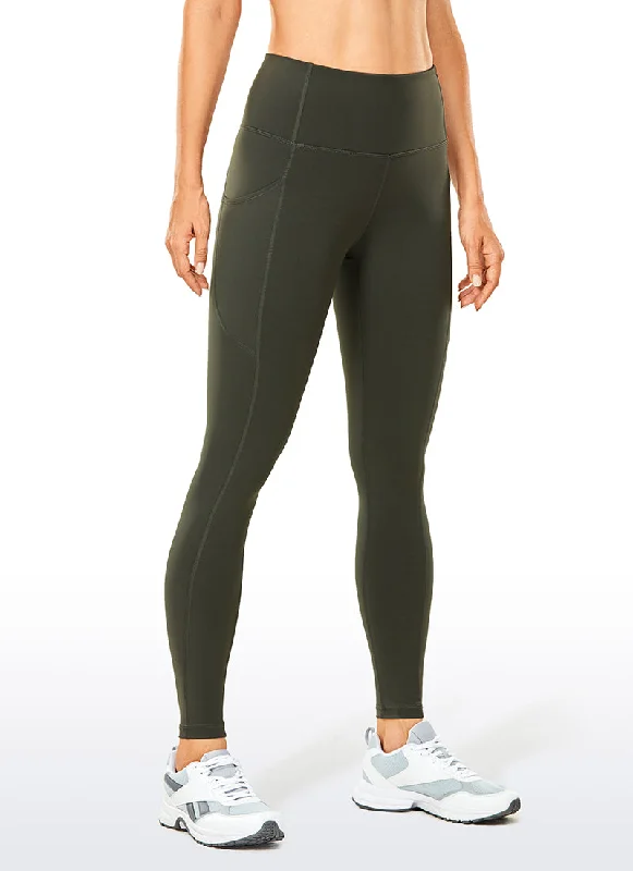 European And American Style Hugged Feeling Compression Pocket Leggings 25''