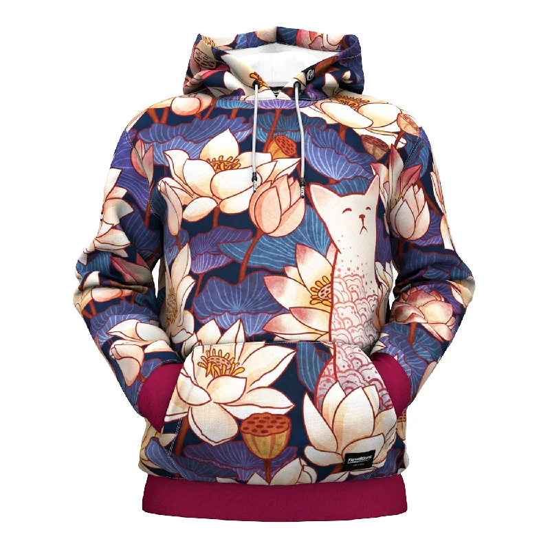 Customized Version White Cut Lotus Hoodie