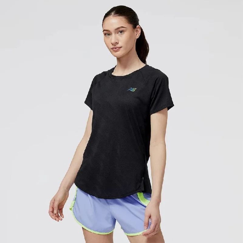 Warm And Comfortable New Balance Women's Q Speed Jacquard ICEx Short Sleeve