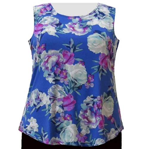 Periwinkle Bouquet Layering Tank Top Women's Plus Size Tank Top