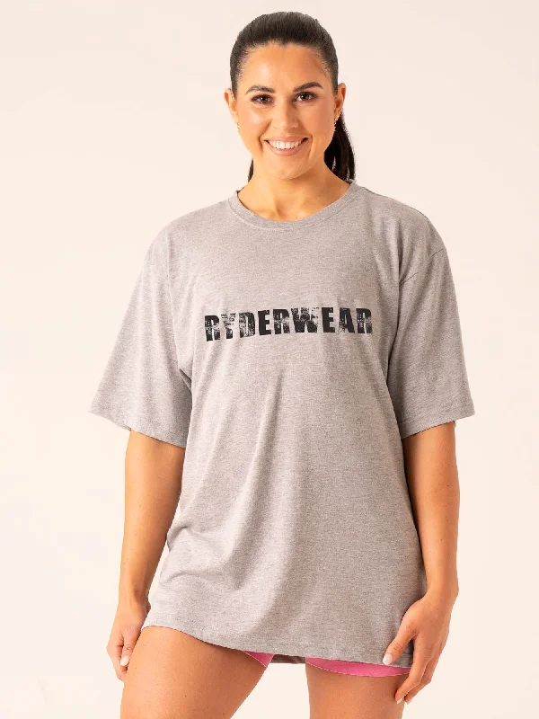 Bottom And Versatile Training T-Shirt - Grey Marl