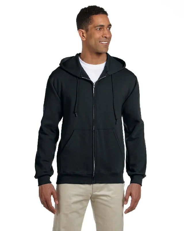 Dessert Matching Jerzees Super Sweats 50/50 Full-Zip Hoodie | Black