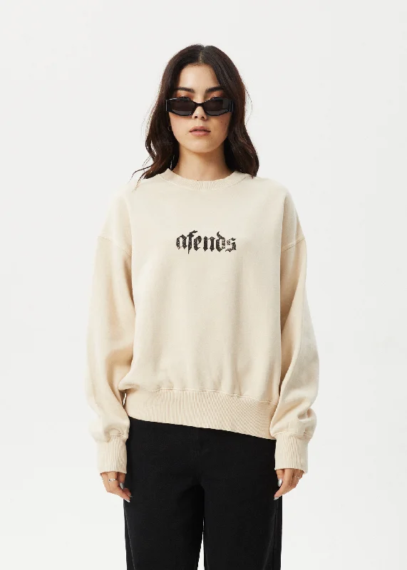 Bottom And Versatile AFENDS Womens Scorpio - Crew Neck - Sand