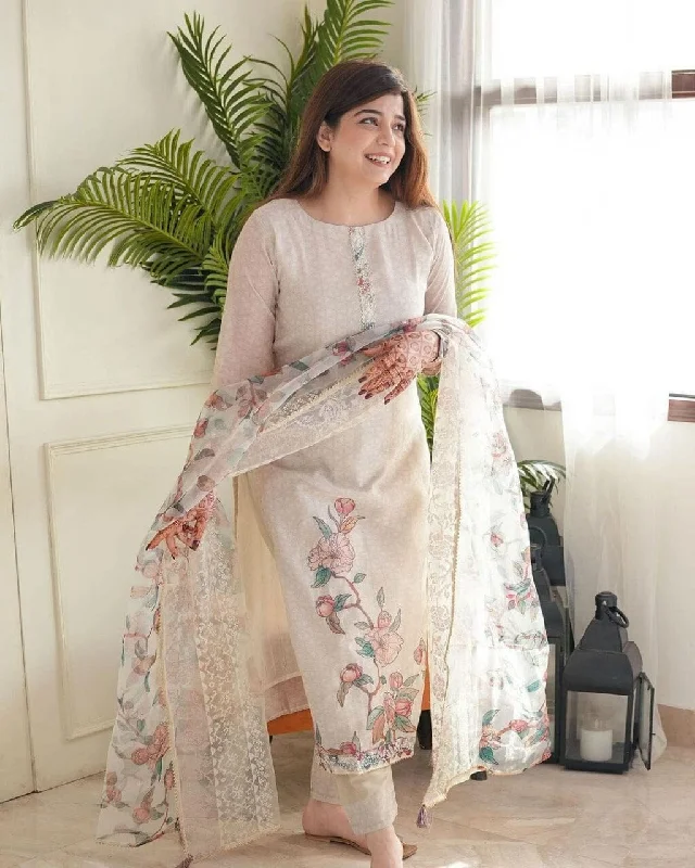 Lilan Cotton Multi Sequence Beautiful Designer Suit