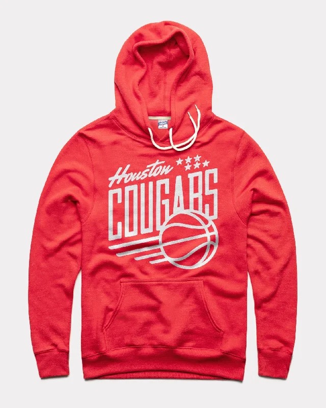 Slim Fit Houston Cougars Basketball Red Hoodie