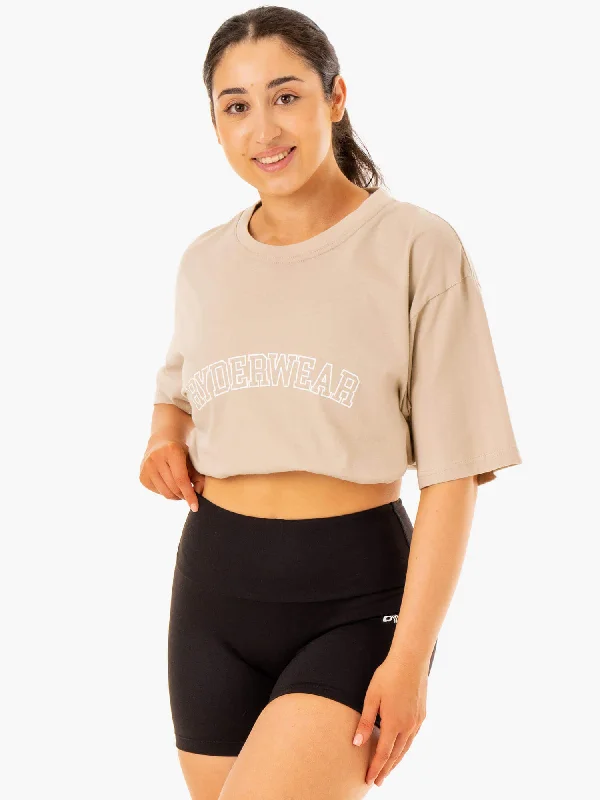 Carefree Oversized T-Shirt - Sandstone