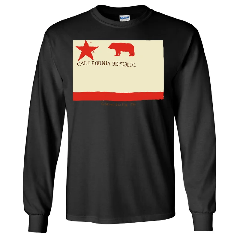 Nightclub Style California Republic Bear Flag 1846 Long Sleeve Shirt