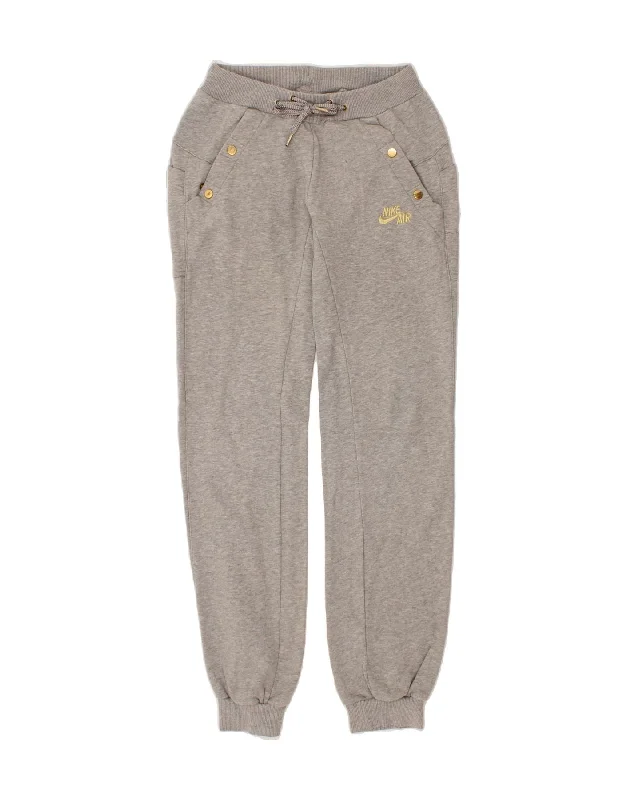 Elegant And Noble NIKE Womens Tracksuit Trousers Joggers UK 6/8 XS  Grey Cotton