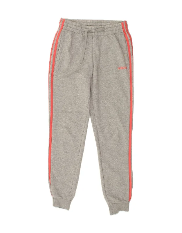 Classic ADIDAS Womens Tracksuit Trousers Joggers UK 8/10 Small Grey