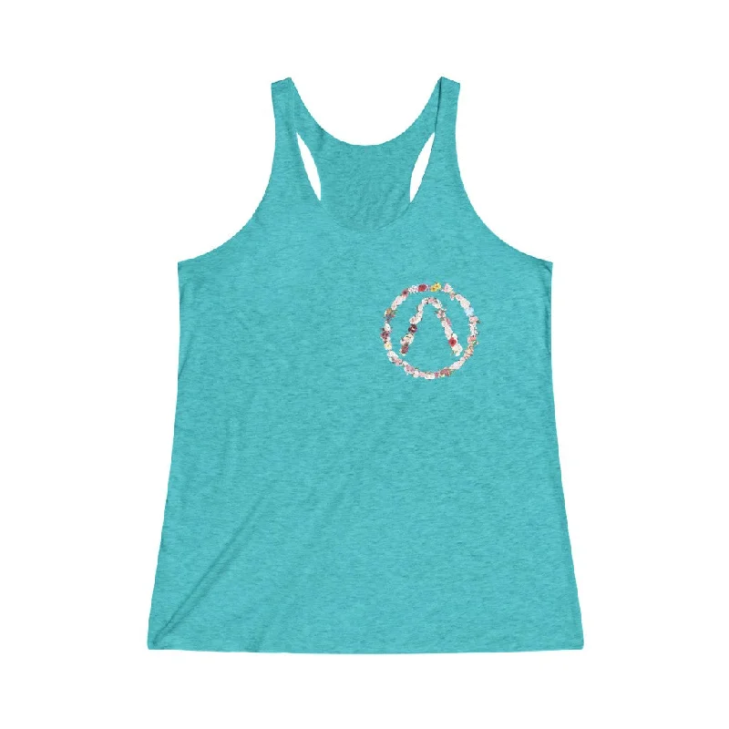 Fashion Style Apollo Flowers Women's Tri-Blend Racerback Tank