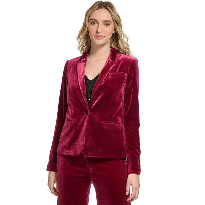 Elegant And Casual Calvin Klein Women's Velvet Blazer Red Size 12