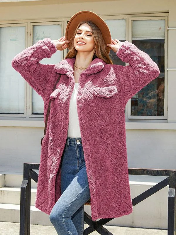 High-end Fabrics Women's Plaid Plush Shirt Coat
