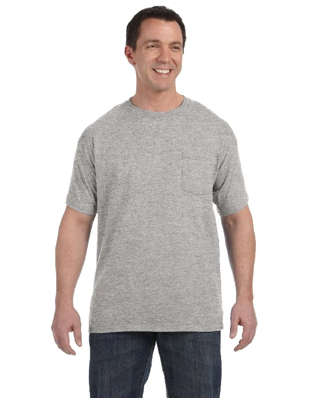 Casual Street Hanes Authentic-T Pocket T-Shirt | Light Steel